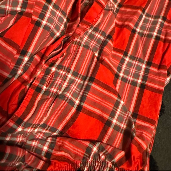 Carter's Vibrant Red Plaid Plaid Onesie - Picture 2 of 3